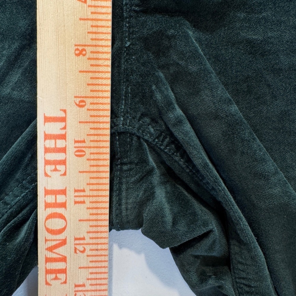 Old Navy Rockstar Super Skinny High Rise Green Velvet Pants Grunge Indie Size 2 - Picture 8 of 9